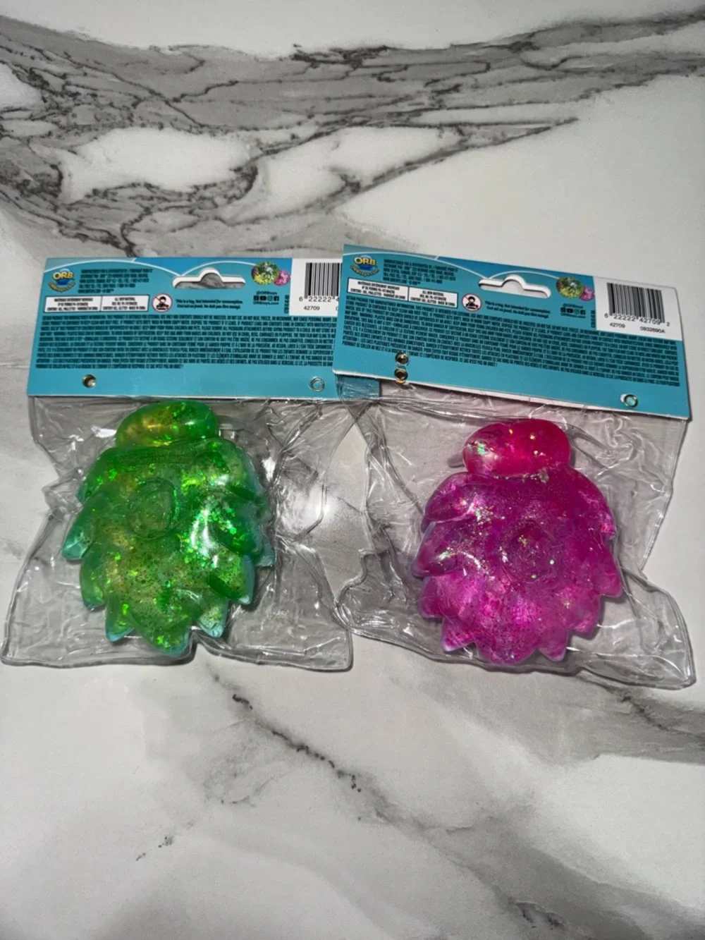 Set of 2 sugar swaps Sea Slug Sensory Toy - Green & Purple